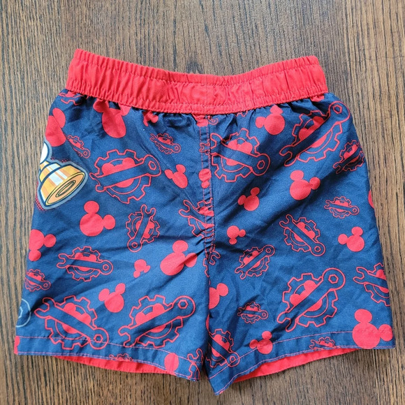 Disney Junior Mickey Mouse Racing Swimming Trunks Swimming Shorts Size 24 Months - Picture 2 of 4